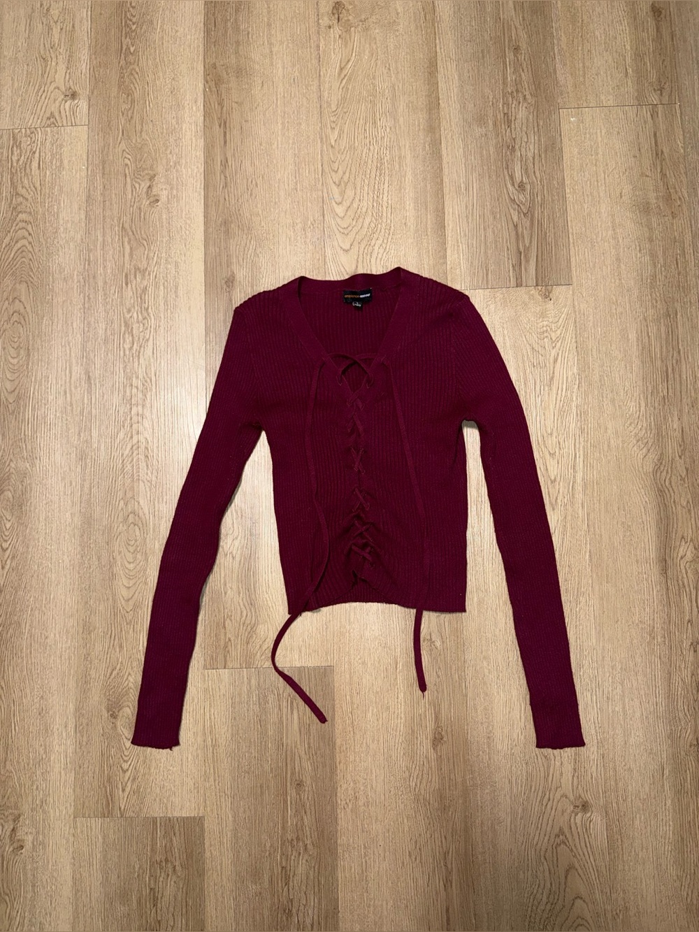 Long sleeve tie top
